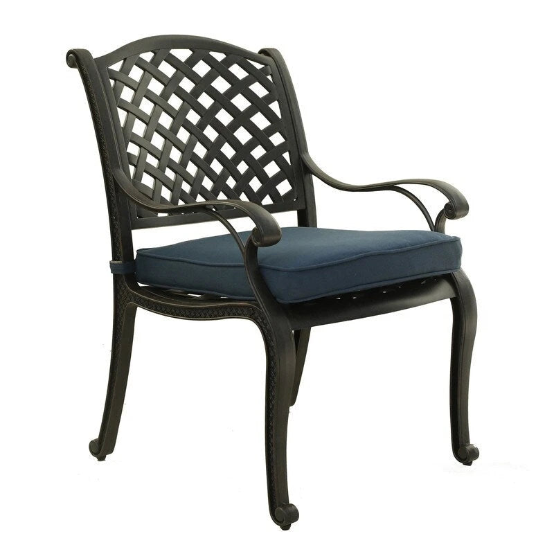 Ensemble de salle à manger rectangulaire Ventura 7 pièces en aluminium moulé avec 6 fauteuils - S/O