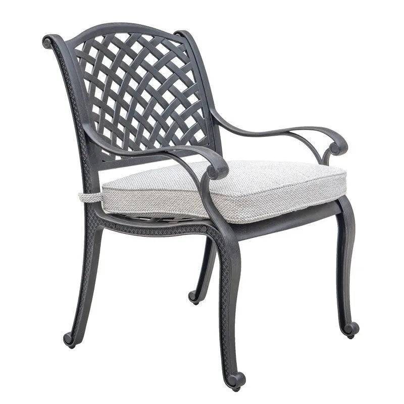 Ensemble de salle à manger rectangulaire Ventura 7 pièces en aluminium moulé avec 6 fauteuils - S/O