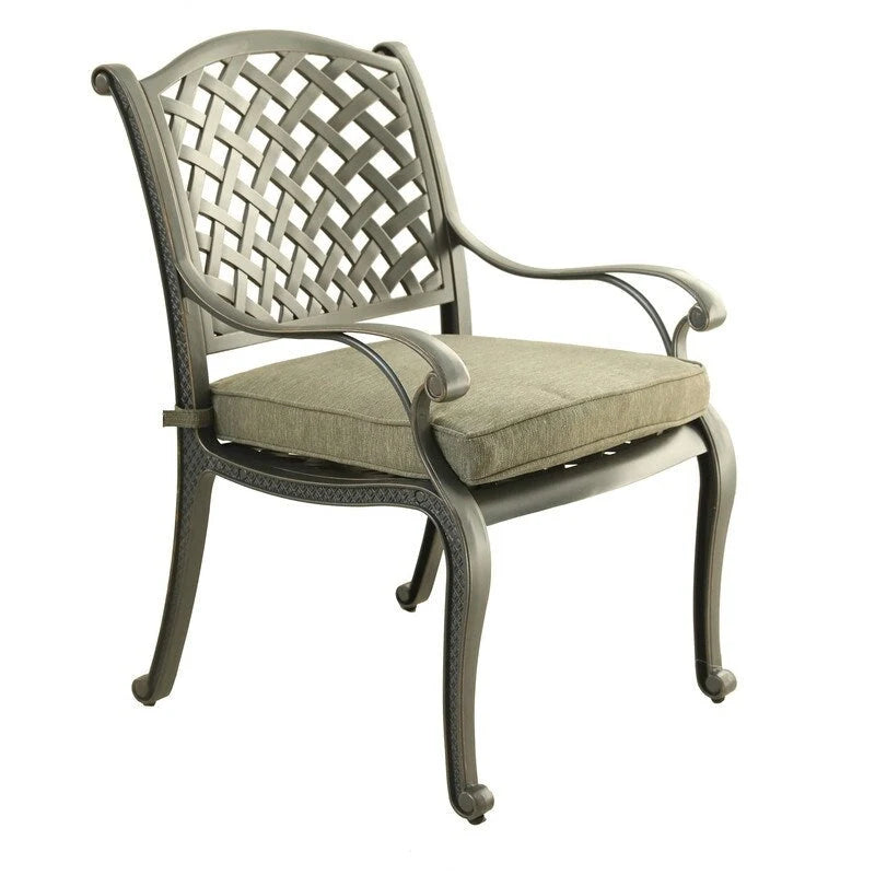 Ensemble de salle à manger rectangulaire Ventura 7 pièces en aluminium moulé avec 6 fauteuils - S/O