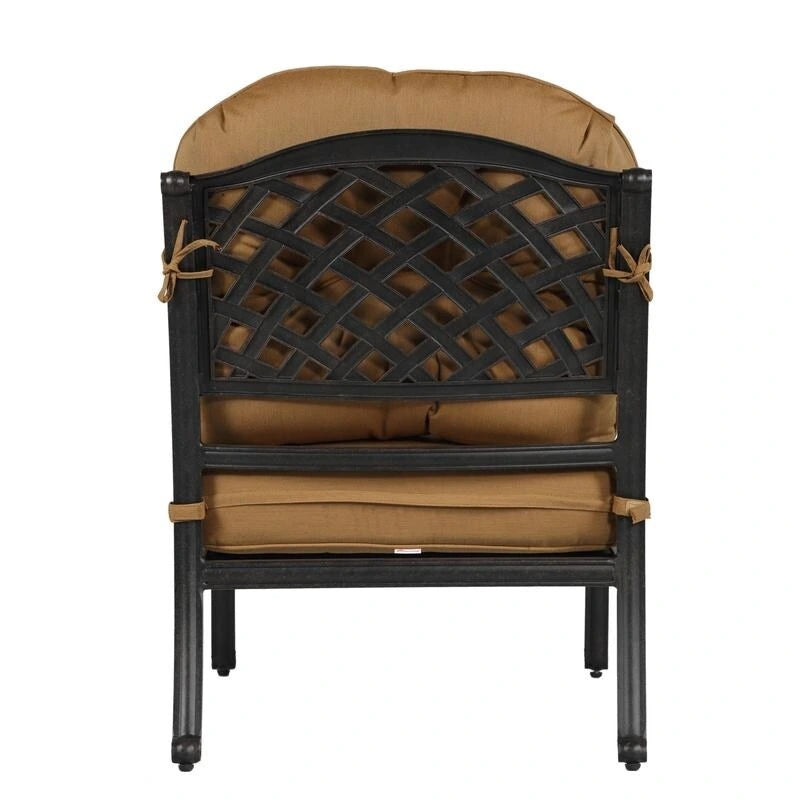 Fauteuil de club en aluminium moulé Ventura avec coussin (ensemble de 2)