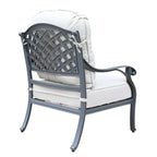 Fauteuil de club en aluminium moulé Ventura avec coussin (ensemble de 2)