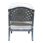 Fauteuil de club en aluminium moulé Ventura avec coussin (ensemble de 2)
