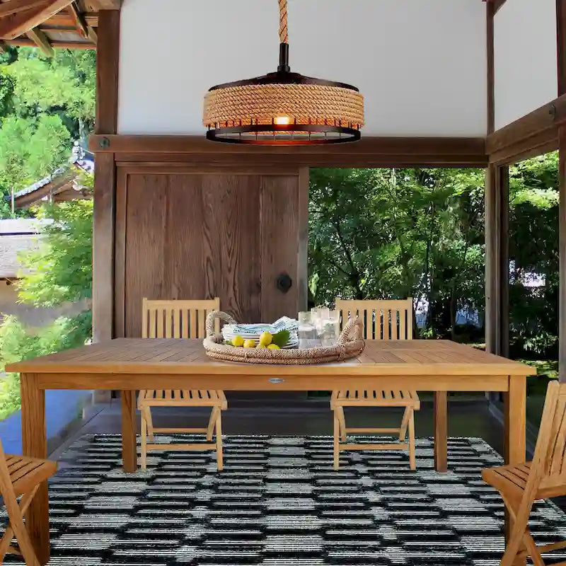 Table à dîner de bistrot rectangulaire en bois de teck Chic Teak Bermuda, 180 x 89 cm (table seulement)