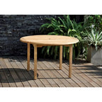 Ensemble de salle à manger d'extérieur rond en bois 5 pièces - 5 pièces