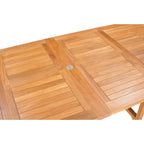 Ensemble table/chaises Elzas ovale 11 pièces en bois de teck Chic Teak avec coussins