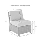 Ensemble de mobilier d'extérieur 5 pièces en osier Crosley Bradenton avec coussins sangria