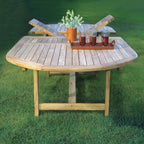 Amazonia Teak Ensemble de salle à manger d'extérieur extensible 11 pièces avec coussins - 11 pièces