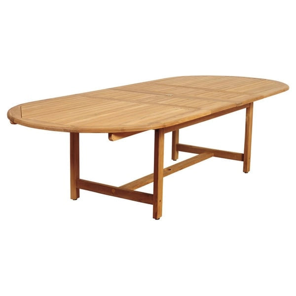 Amazonia Teak Ensemble de salle à manger d'extérieur extensible 11 pièces avec coussins - 11 pièces