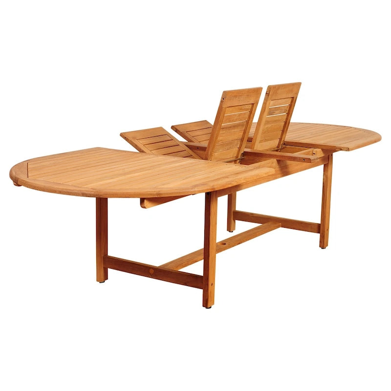 Amazonia Teak Ensemble de salle à manger d'extérieur extensible 11 pièces avec coussins - 11 pièces