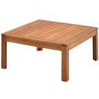 Ensemble de mobilier de jardin 4 pièces en bois d'acacia avec canapé sectionnel