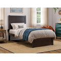  Twin XL Platform Bed with Footboard in Espresso