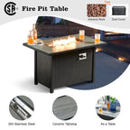 HOOOWOOO Ensemble de Meubles de Jardin en Rotin Gris 8 Pièces Canapé Modulable avec Table Foyer