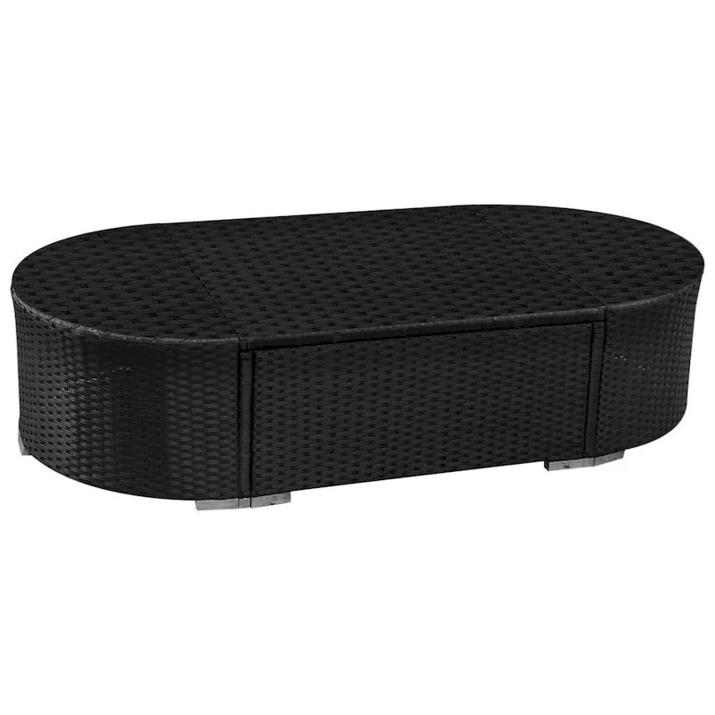 vidaXL Ensemble de meubles de patio de 13 pièces, canapé sectionnel avec coussins en résine tressée – 173 x 86 x 26