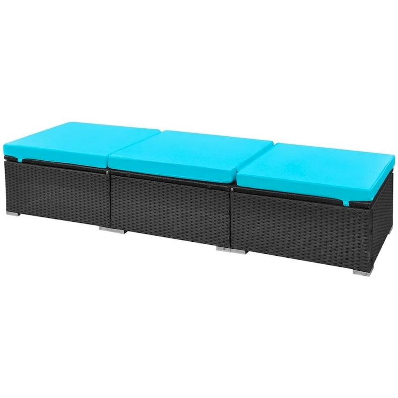 vidaXL Ensemble de meubles de patio de 13 pièces, canapé sectionnel avec coussins en résine tressée – 173 x 86 x 26