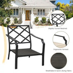 Ensemble de meubles de patio 4 pièces avec coussin pour canapé, causeuse, sectionnel, jardin, terrasse – 54 x 33 x 34