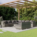 vidaXL Salon de jardin modulaire d'extérieur en résine tressée - 70 x 70 x 60,5 cm