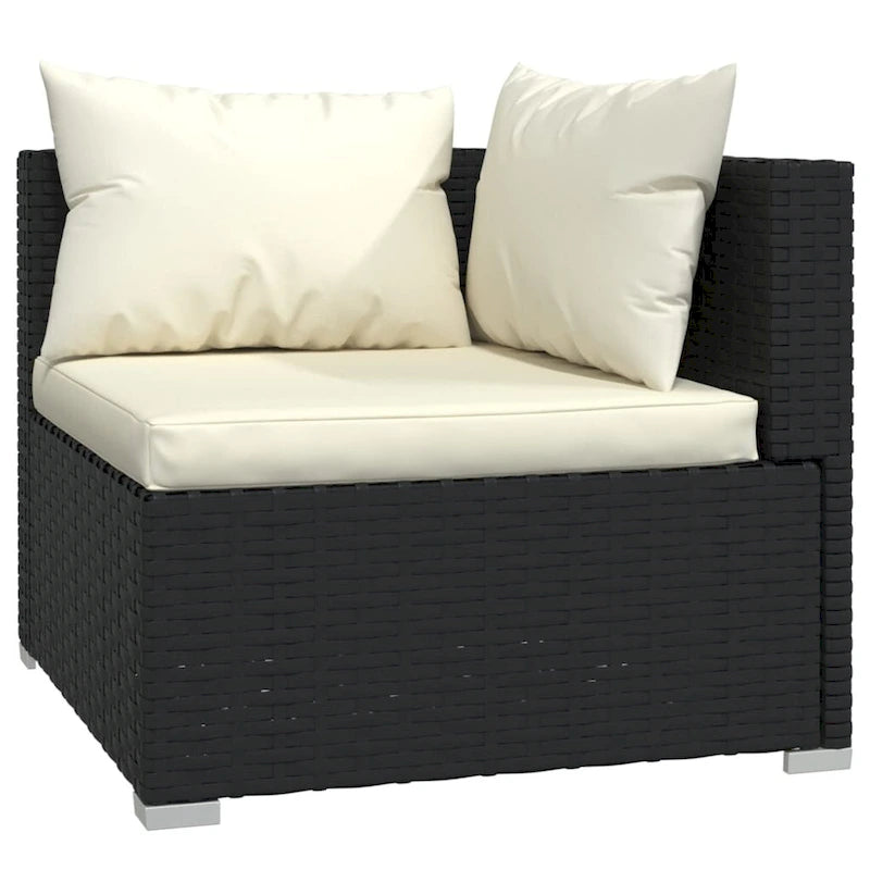 vidaXL Salon de jardin modulaire d'extérieur en résine tressée - 70 x 70 x 60,5 cm