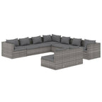 vidaXL Salon de jardin modulaire d'extérieur en résine tressée - 70 x 70 x 60,5 cm