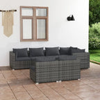 vidaXL Salon de jardin modulaire d'extérieur en résine tressée - 70 x 70 x 60,5 cm