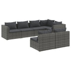vidaXL Salon de jardin modulaire d'extérieur en résine tressée - 70 x 70 x 60,5 cm