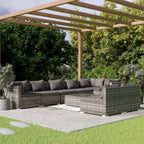 vidaXL Salon de jardin modulaire d'extérieur en résine tressée - 70 x 70 x 60,5 cm