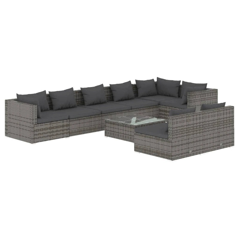 vidaXL Salon de jardin modulaire d'extérieur en résine tressée - 70 x 70 x 60,5 cm
