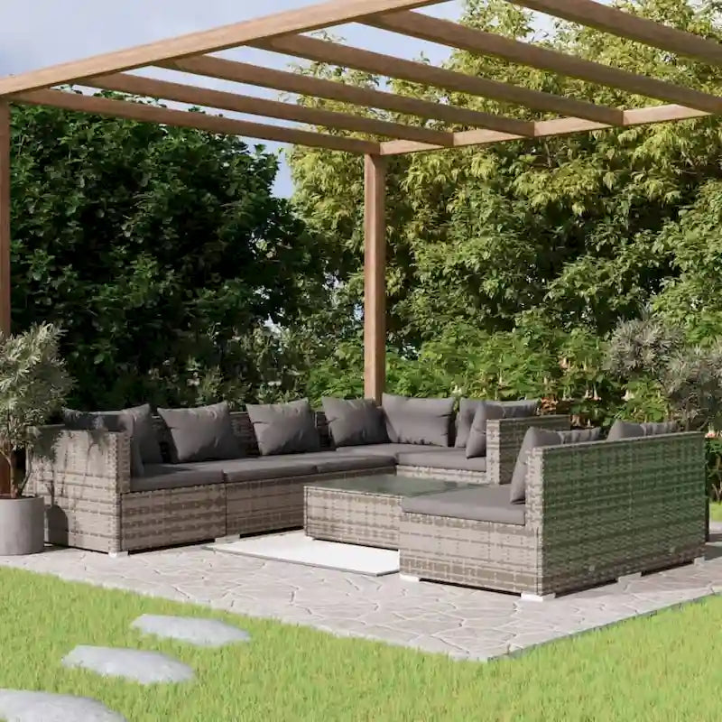 vidaXL Salon de jardin modulaire d'extérieur en résine tressée - 70 x 70 x 60,5 cm