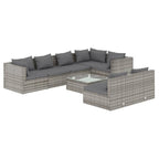 vidaXL Salon de jardin modulaire d'extérieur en résine tressée - 70 x 70 x 60,5 cm