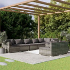 vidaXL Salon de jardin modulaire d'extérieur en résine tressée - 70 x 70 x 60,5 cm