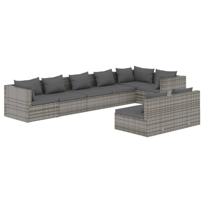 vidaXL Salon de jardin modulaire d'extérieur en résine tressée - 70 x 70 x 60,5 cm