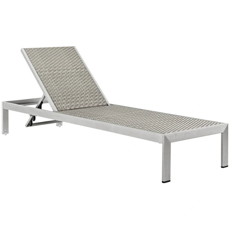 Chaises longues d'extérieur en aluminium Shore (lot de 4)