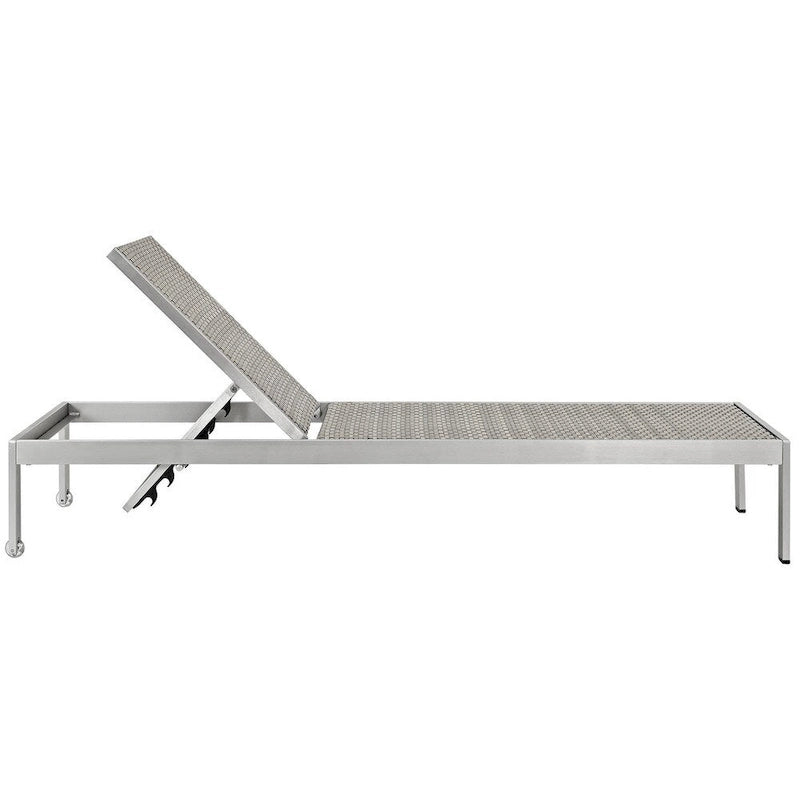 Chaises longues d'extérieur en aluminium Shore (lot de 4)