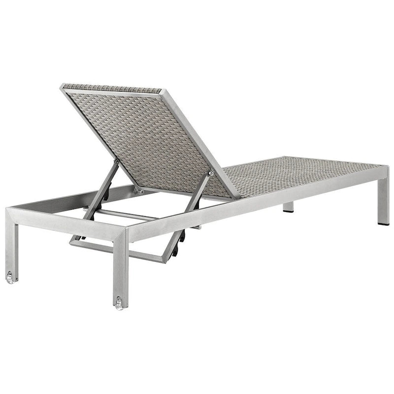 Chaises longues d'extérieur en aluminium Shore (lot de 4)