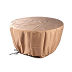 Ensemble table de brasero ronde en aluminium de 112 cm pour l'extérieur avec quatre fauteuils pivotants à bascule profonds et accessoires