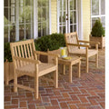 Ensemble 3 pièces classique Oxford Garden : 2 chaises et 1 table d'appoint - finition naturelle