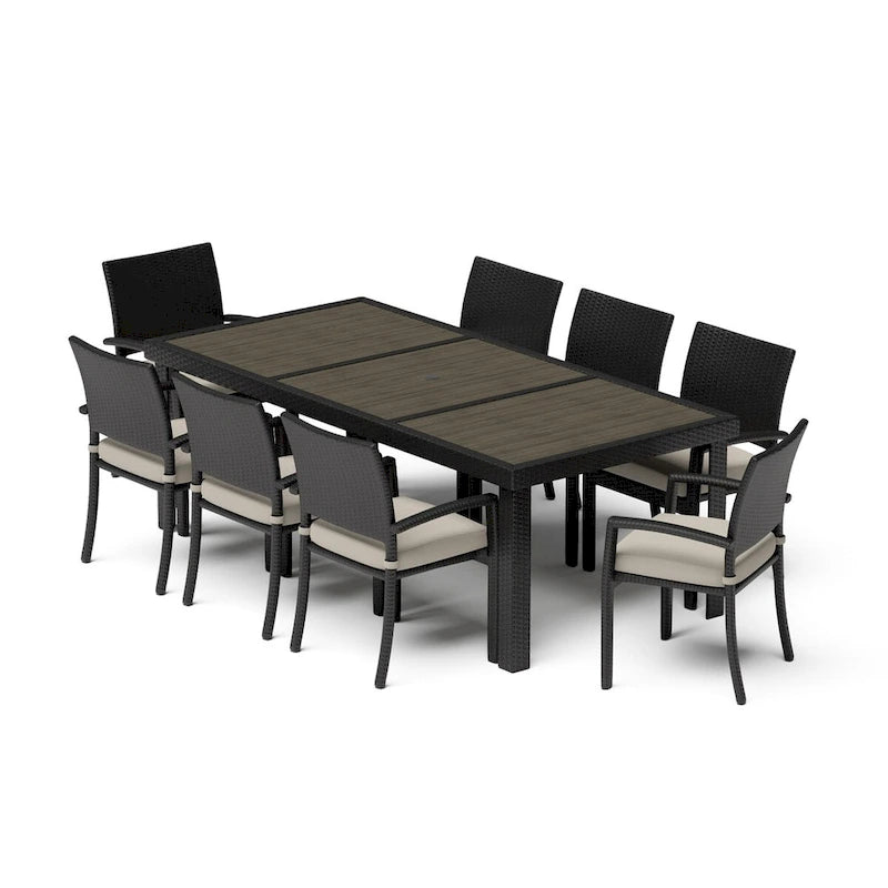 Ensemble d'extérieur Portofino Comfort 18 pièces Sunbrella « Motion Wood Estate »