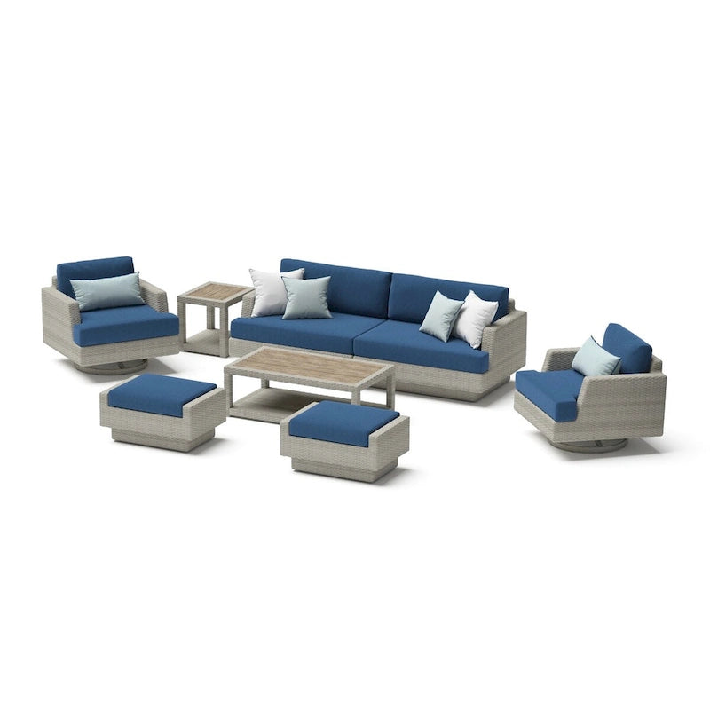 Ensemble d'extérieur Portofino Comfort 18 pièces Sunbrella « Motion Wood Estate »