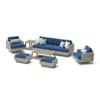 Ensemble d'extérieur Portofino Comfort 18 pièces Sunbrella « Motion Wood Estate »