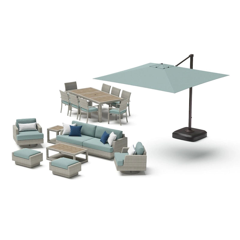 Ensemble d'extérieur Portofino Comfort 18 pièces Sunbrella « Motion Wood Estate »