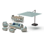 Ensemble d'extérieur Portofino Comfort 18 pièces Sunbrella « Motion Wood Estate »