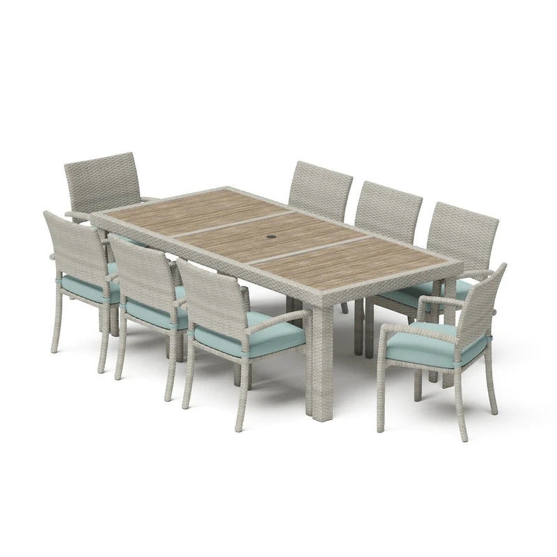 Ensemble d'extérieur Portofino Comfort 18 pièces Sunbrella « Motion Wood Estate »