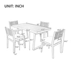 Ensemble table et chaises de salle à manger d'extérieur en bois d'acacia pour plusieurs personnes