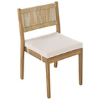 Ensemble table et chaises de salle à manger d'extérieur en bois d'acacia pour plusieurs personnes