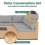 Ensemble de 9 meubles de jardin en osier UPHA avec coussins
