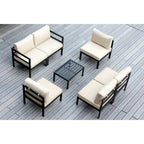 Ohana Outdoor 7-pc. Cushioned Aluminum Sectional - No Assembly
