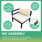 Ensemble sectionnel de 7 pièces en aluminium coussiné Ohana Outdoor – Aucun assemblage requis