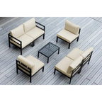 Ensemble sectionnel de 7 pièces en aluminium coussiné Ohana Outdoor – Aucun assemblage requis
