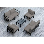 Ensemble sectionnel de 7 pièces en aluminium coussiné Ohana Outdoor – Aucun assemblage requis