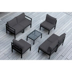 Ensemble sectionnel de 7 pièces en aluminium coussiné Ohana Outdoor – Aucun assemblage requis