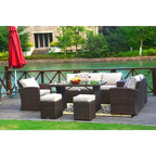 Ensemble de mobilier de jardin 7 pièces avec coffre de rangement latéral par Direct Wicker